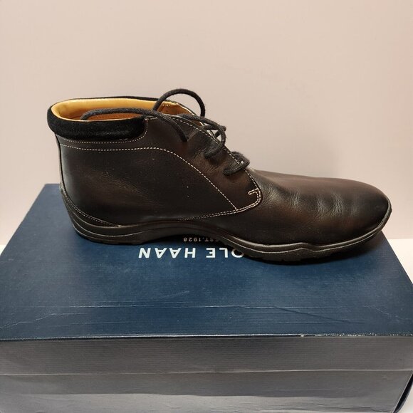 Cole Haan Air Hughes Chukka Boots Mens Size 8.5 Black Leather C12869 Casual main image 9
